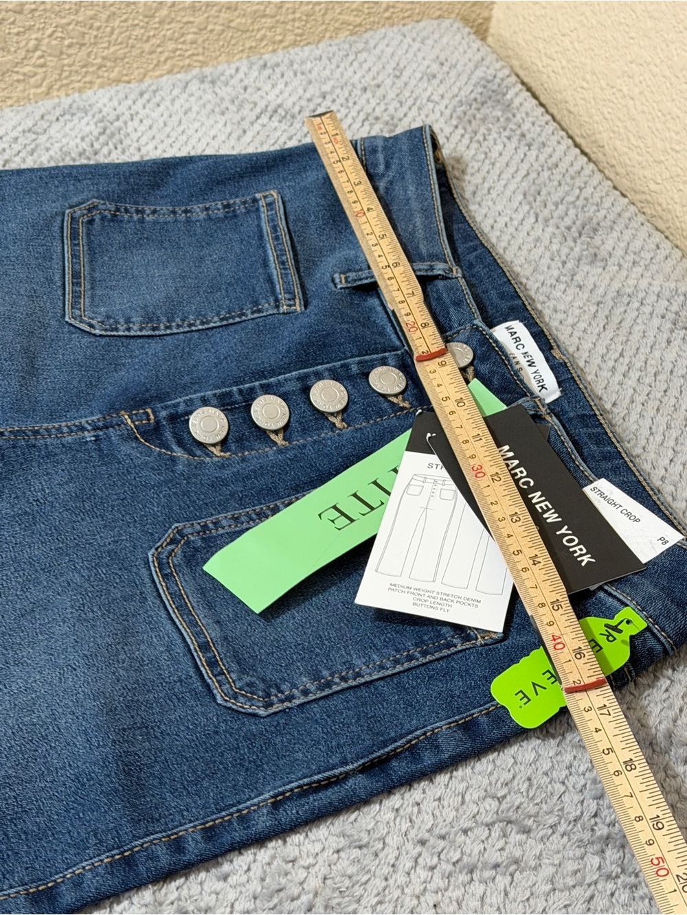 Marc New York Wide-Leg High-Rise Jeans in Dark Blue - Picture 4 of 13